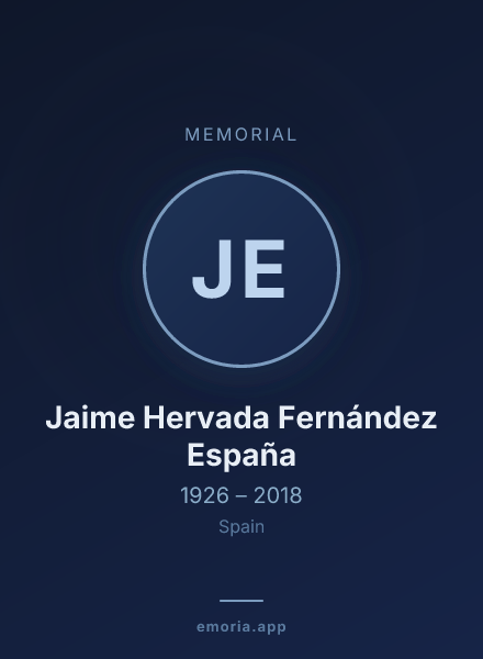 Memorial portrait of Jaime Hervada Fernández España