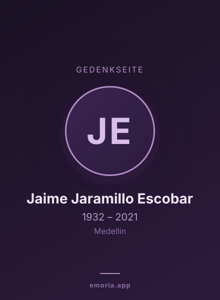 Gedenkportrait von Jaime Jaramillo Escobar