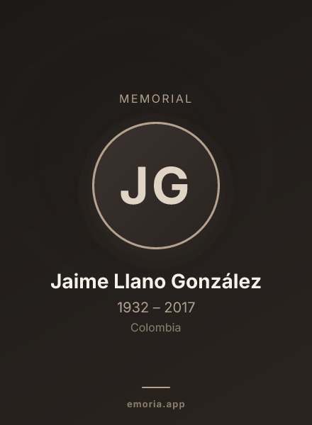 Memorial portrait of Jaime Llano González