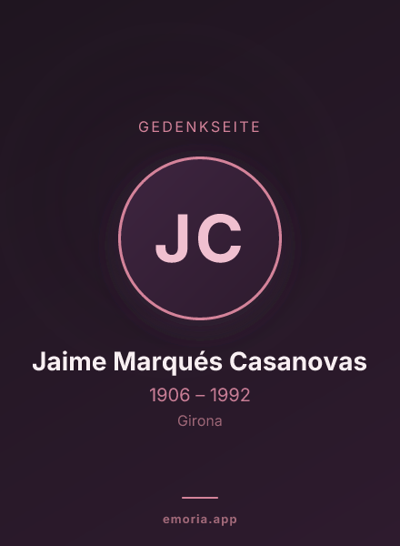 Gedenkportrait von Jaime Marqués Casanovas