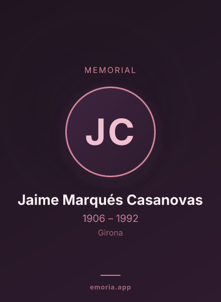 Memorial portrait of Jaime Marqués Casanovas