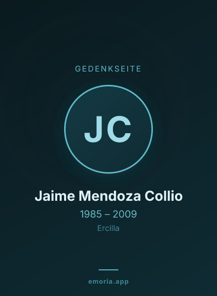 Gedenkportrait von Jaime Mendoza Collio