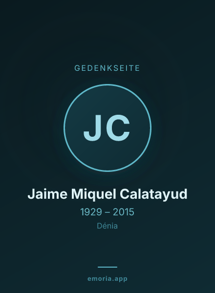 Gedenkportrait von Jaime Miquel Calatayud