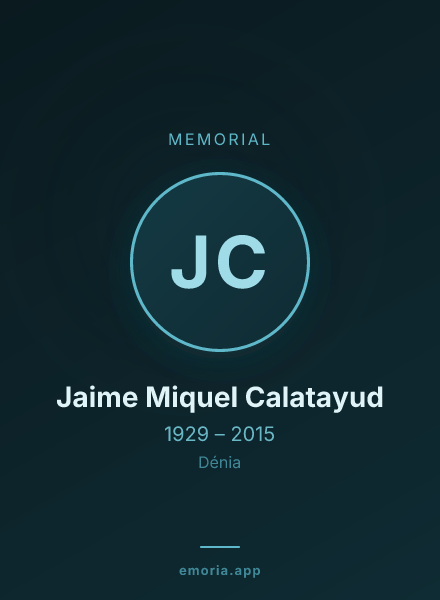 Memorial portrait of Jaime Miquel Calatayud