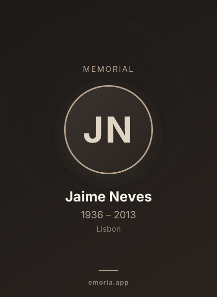 Memorial portrait of Jaime Neves