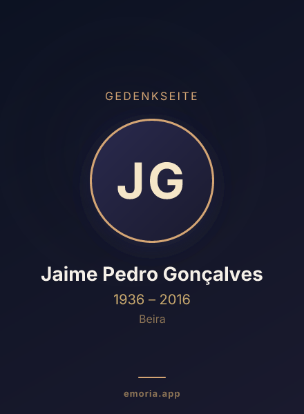 Gedenkportrait von Jaime Pedro Gonçalves