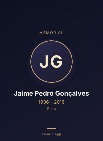 Memorial portrait of Jaime Pedro Gonçalves
