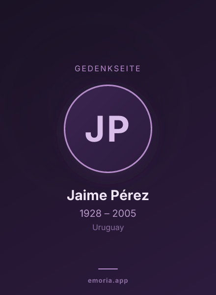 Gedenkportrait von Jaime Pérez