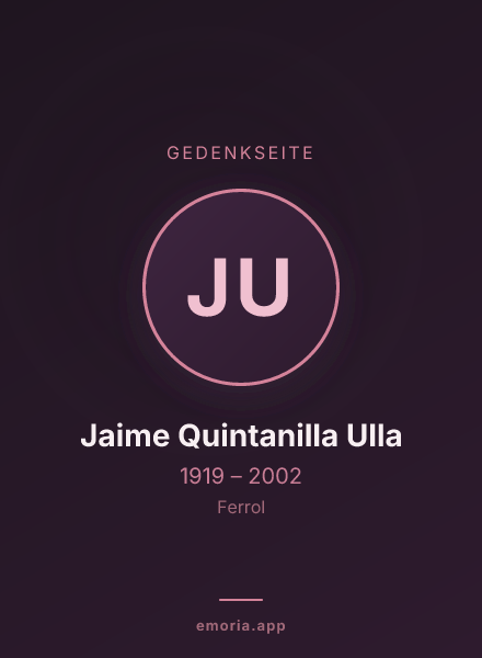 Gedenkportrait von Jaime Quintanilla Ulla