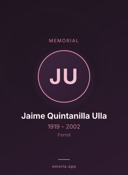 Memorial portrait of Jaime Quintanilla Ulla