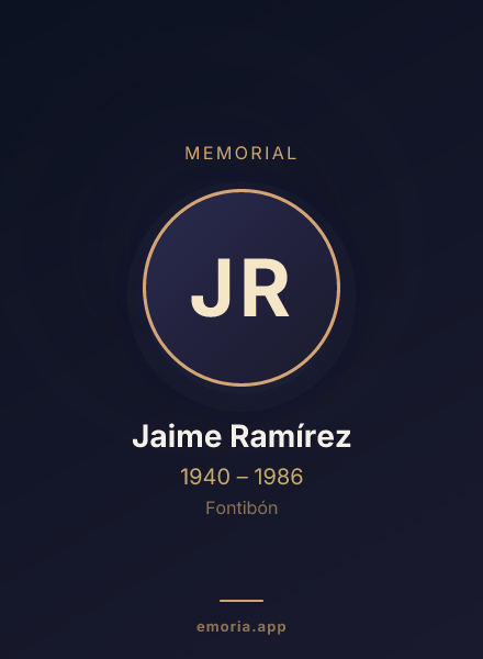 Memorial portrait of Jaime Ramírez