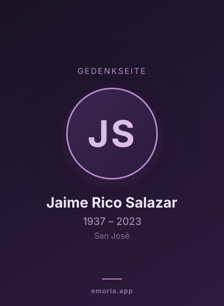Gedenkportrait von Jaime Rico Salazar