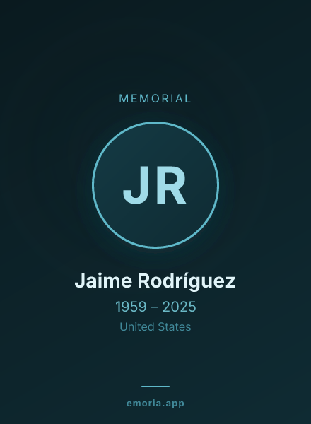 Memorial portrait of Jaime Rodríguez