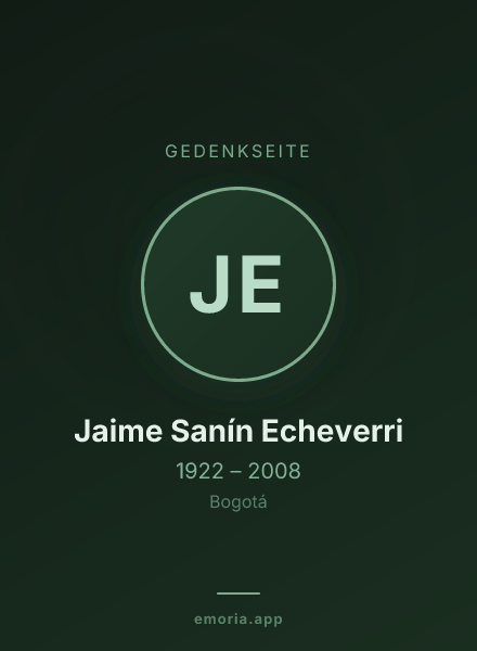 Gedenkportrait von Jaime Sanín Echeverri