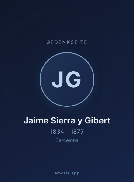 Gedenkportrait von Jaime Sierra y Gibert