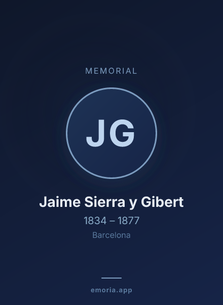 Memorial portrait of Jaime Sierra y Gibert