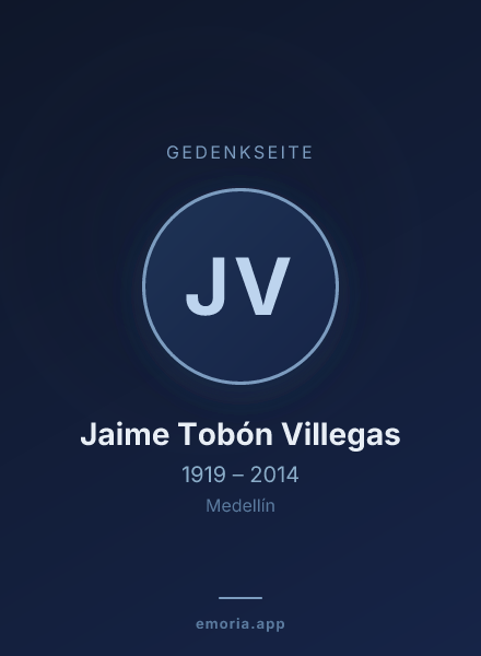 Gedenkportrait von Jaime Tobón Villegas