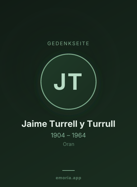 Gedenkportrait von Jaime Turrell y Turrull