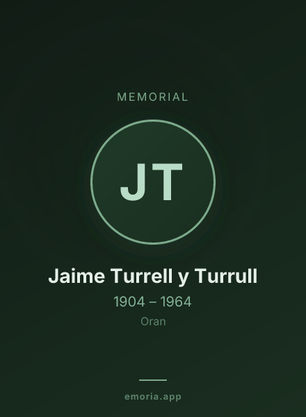 Memorial portrait of Jaime Turrell y Turrull