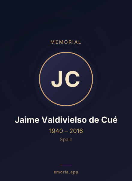 Memorial portrait of Jaime Valdivielso de Cué