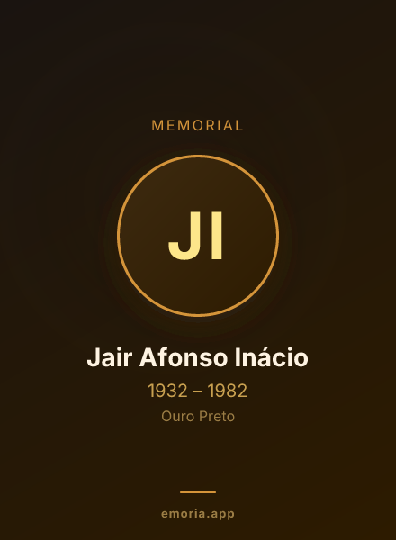 Memorial portrait of Jair Afonso Inácio