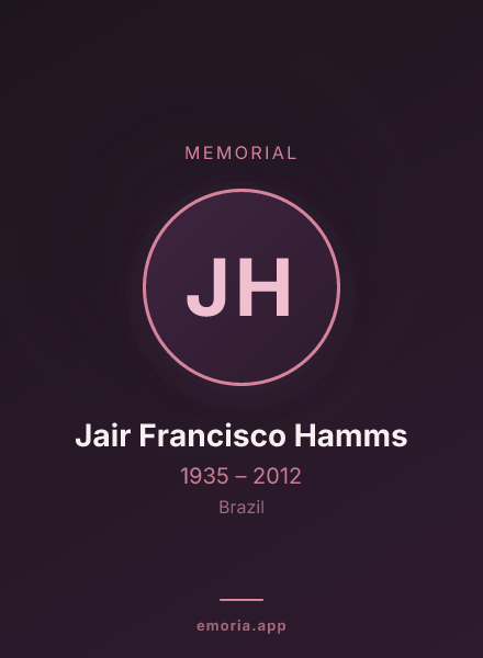 Memorial portrait of Jair Francisco Hamms