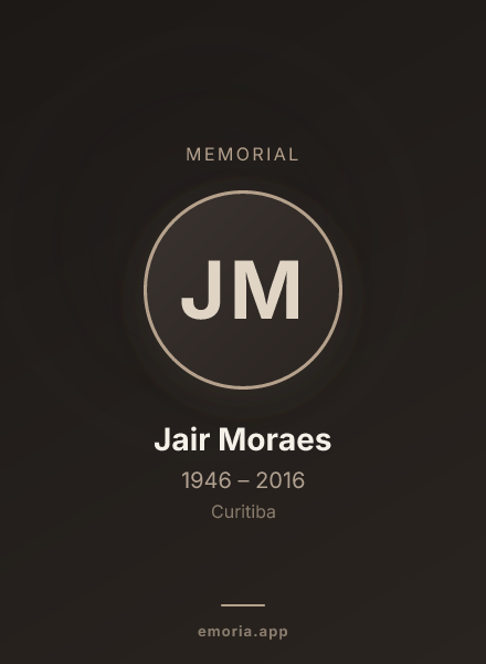 Memorial portrait of Jair Moraes