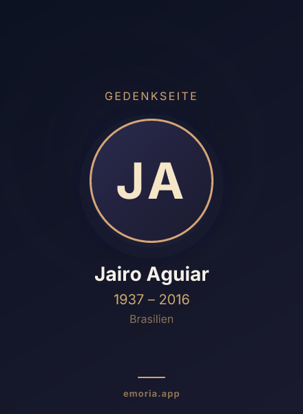 Gedenkportrait von Jairo Aguiar