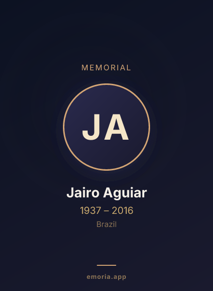 Memorial portrait of Jairo Aguiar