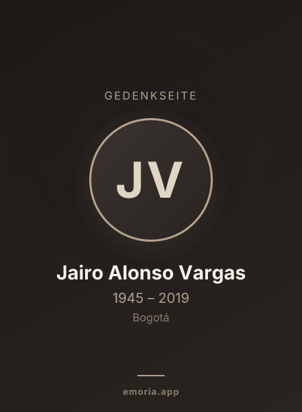 Gedenkportrait von Jairo Alonso Vargas