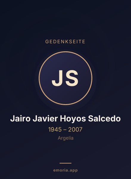 Gedenkportrait von Jairo Javier Hoyos Salcedo