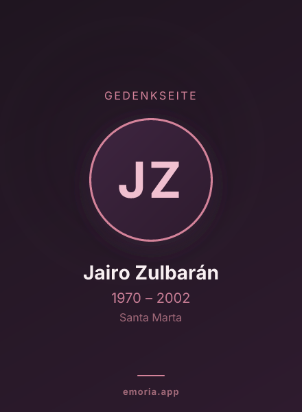 Gedenkportrait von Jairo Zulbarán