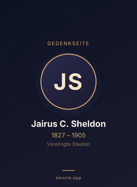 Gedenkportrait von Jairus C. Sheldon