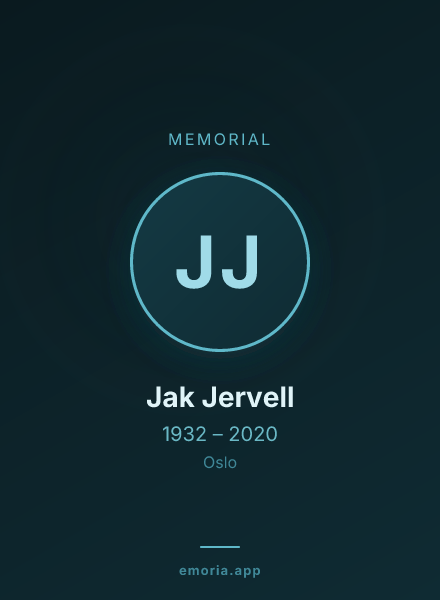 Memorial portrait of Jak Jervell