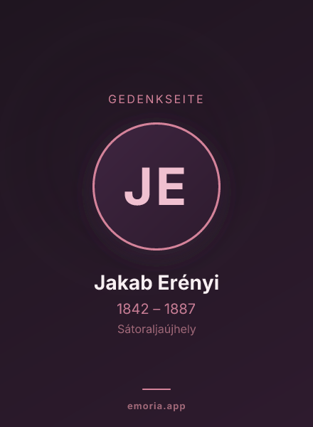 Gedenkportrait von Jakab Erényi