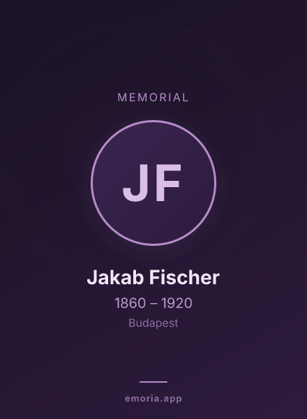 Memorial portrait of Jakab Fischer