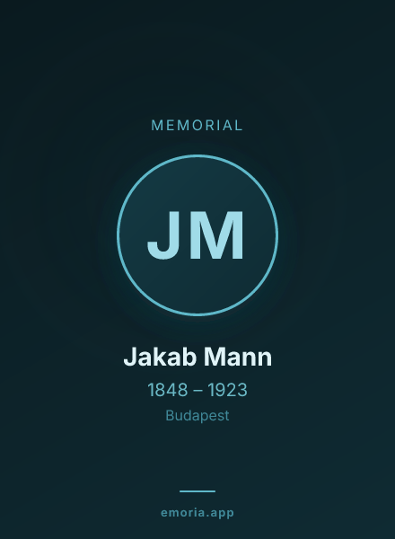 Memorial portrait of Jakab Mann
