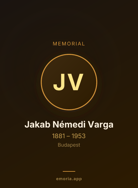 Memorial portrait of Jakab Némedi Varga