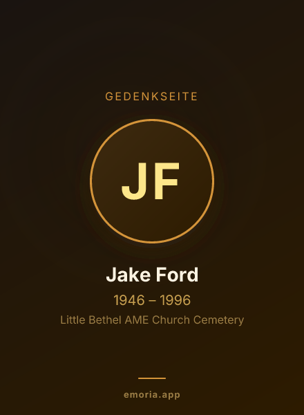 Gedenkportrait von Jake Ford