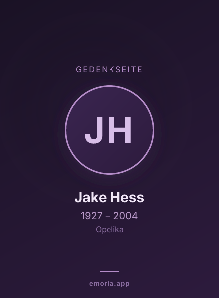 Gedenkportrait von Jake Hess