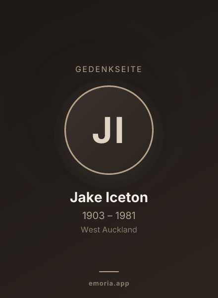 Gedenkportrait von Jake Iceton