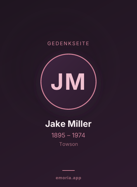 Gedenkportrait von Jake Miller