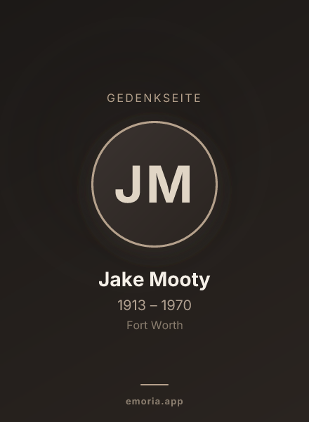 Gedenkportrait von Jake Mooty