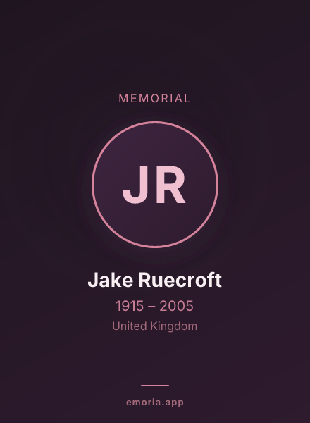 Memorial portrait of Jake Ruecroft