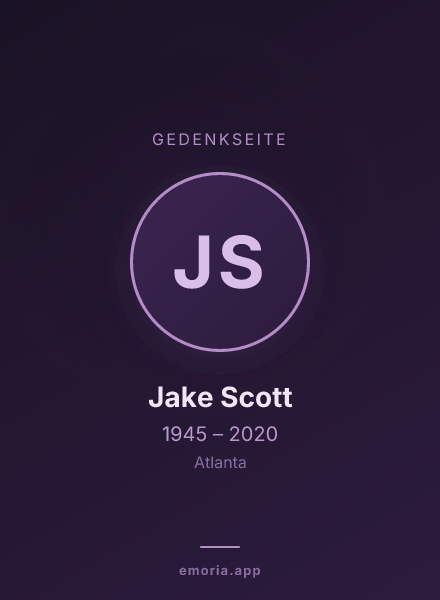 Gedenkportrait von Jake Scott