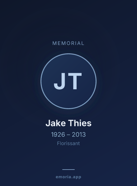 Memorial portrait of Jake Thies