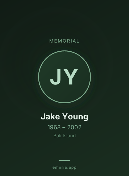 Memorial portrait of Jake Young