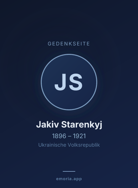 Gedenkportrait von Jakiv Starenkyj