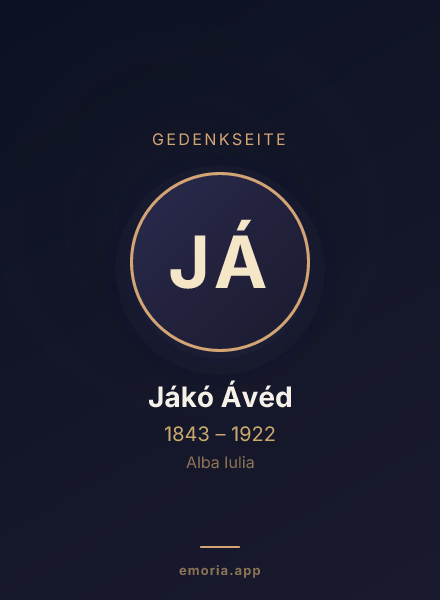 Gedenkportrait von Jákó Ávéd
