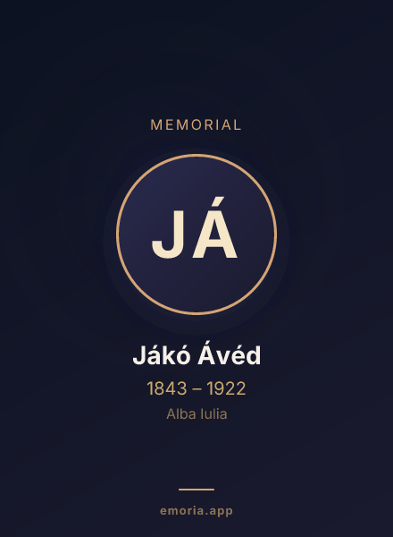 Memorial portrait of Jákó Ávéd